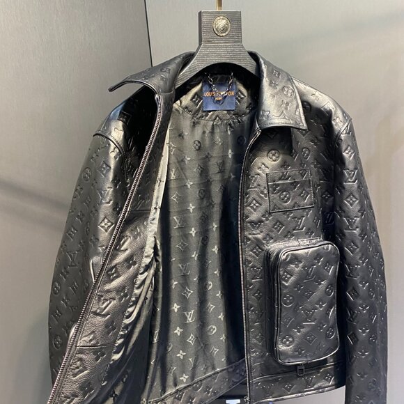 Louis Vuitton Monogram-Embossed Utility Leather Jacket – Black - Picture 8 of 9